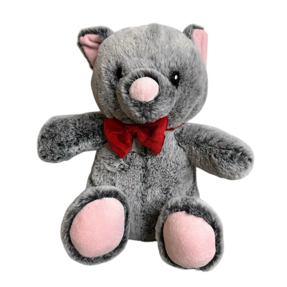PetSmart Plush Dog Toy Lucky the Teddy Bear Gray Squeaker Stuffed Animal